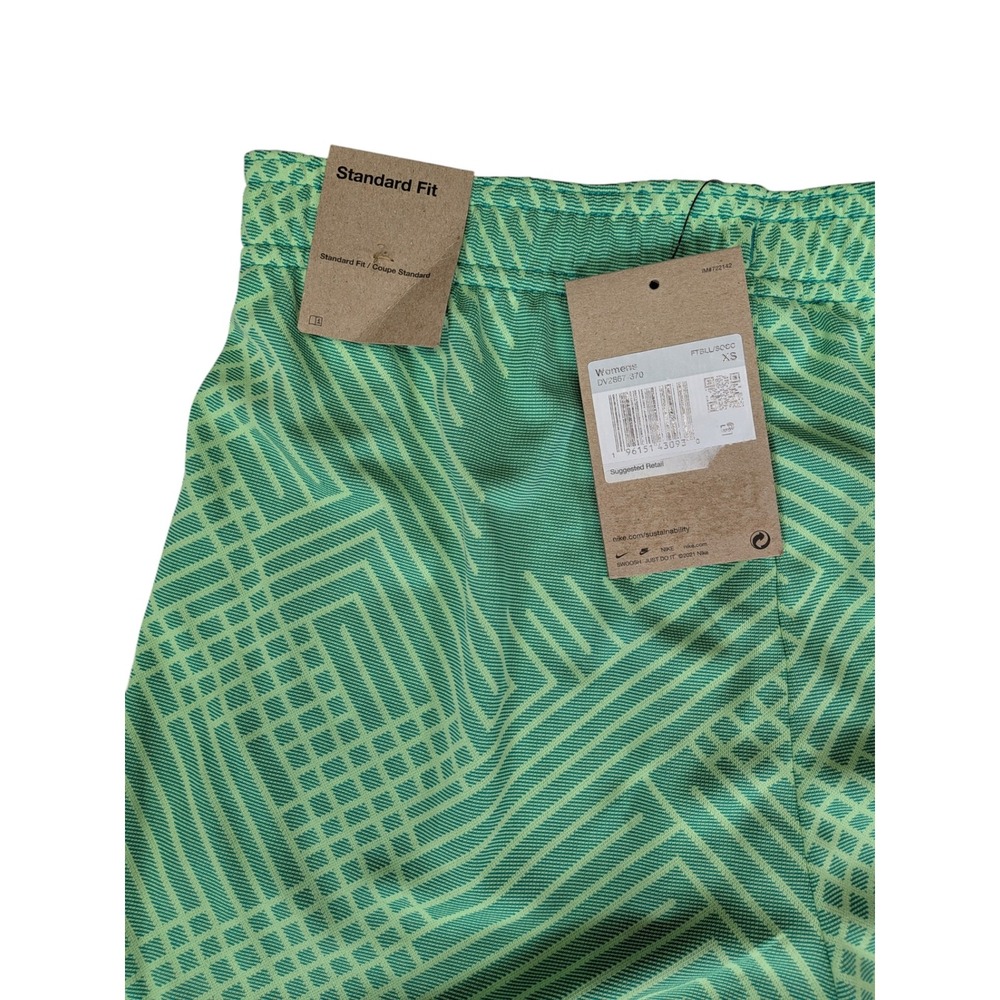 Nike Womens Dri-FIT Soccer Shorts Green Geometric Pattern DV2867-370 XS New - Picture 4 of 8